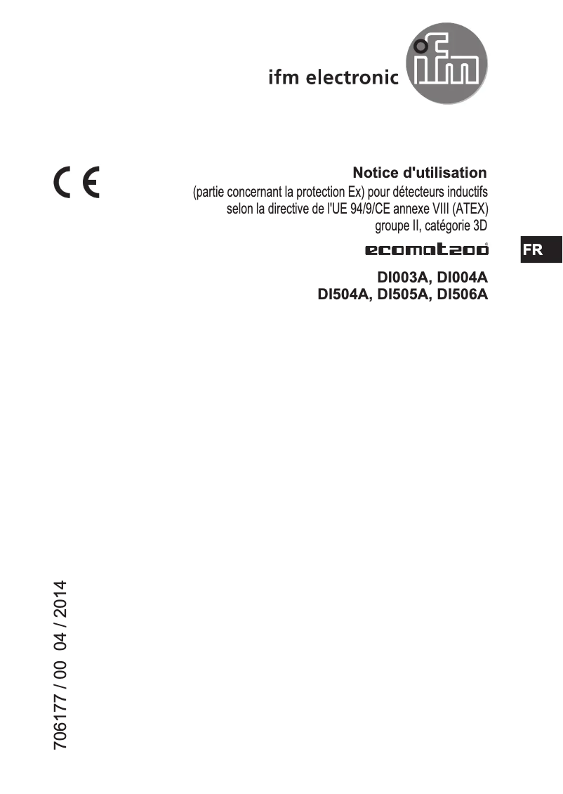 Image de la première page du manuel de l'appareil DI505A