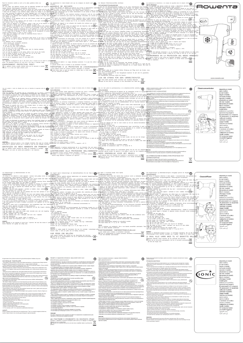 Page n°1 - Manuel utilisateur Rowenta CV4930 Powerline Elite