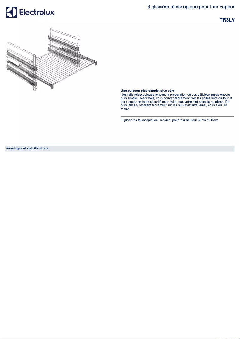 Image de la première page du manuel de l'appareil TR3LV