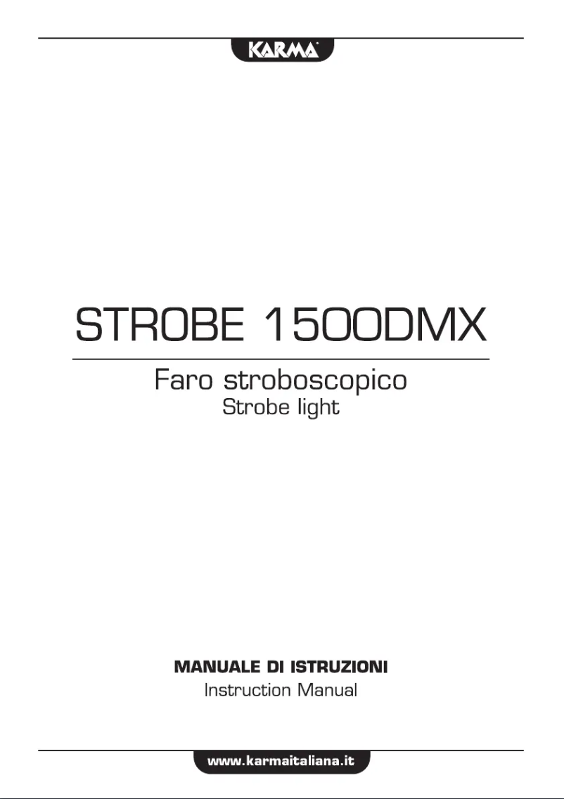 Page 1 de la notice Manuel utilisateur Karma STROBE 1500DMX