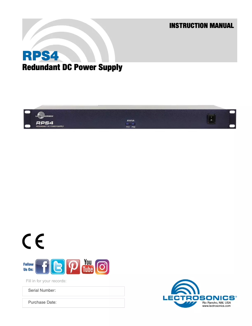 First page image of the manual for RPS4