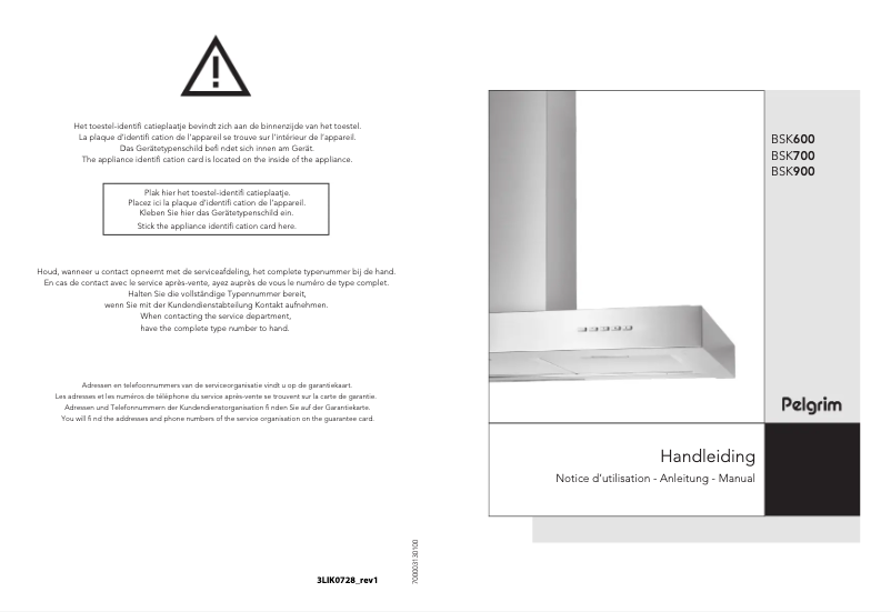 Image de la première page du manuel de l'appareil BSK600MAT