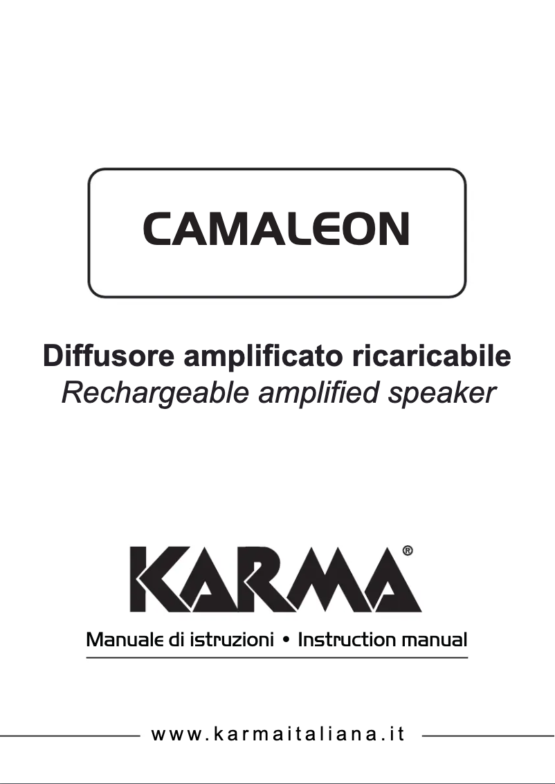 Page 1 de la notice Manuel utilisateur Karma CAMALEON