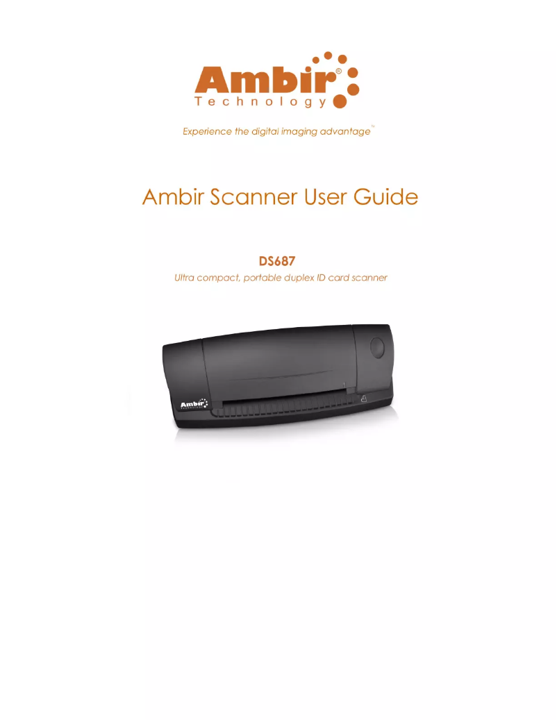 Page n°1 - Manuel utilisateur Ambir DS687