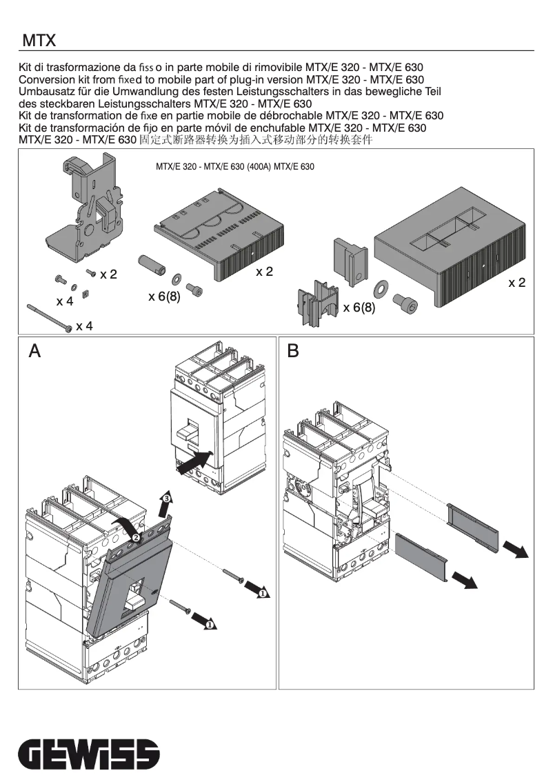 Page 1 de la notice Manuel utilisateur Gewiss GWD8060