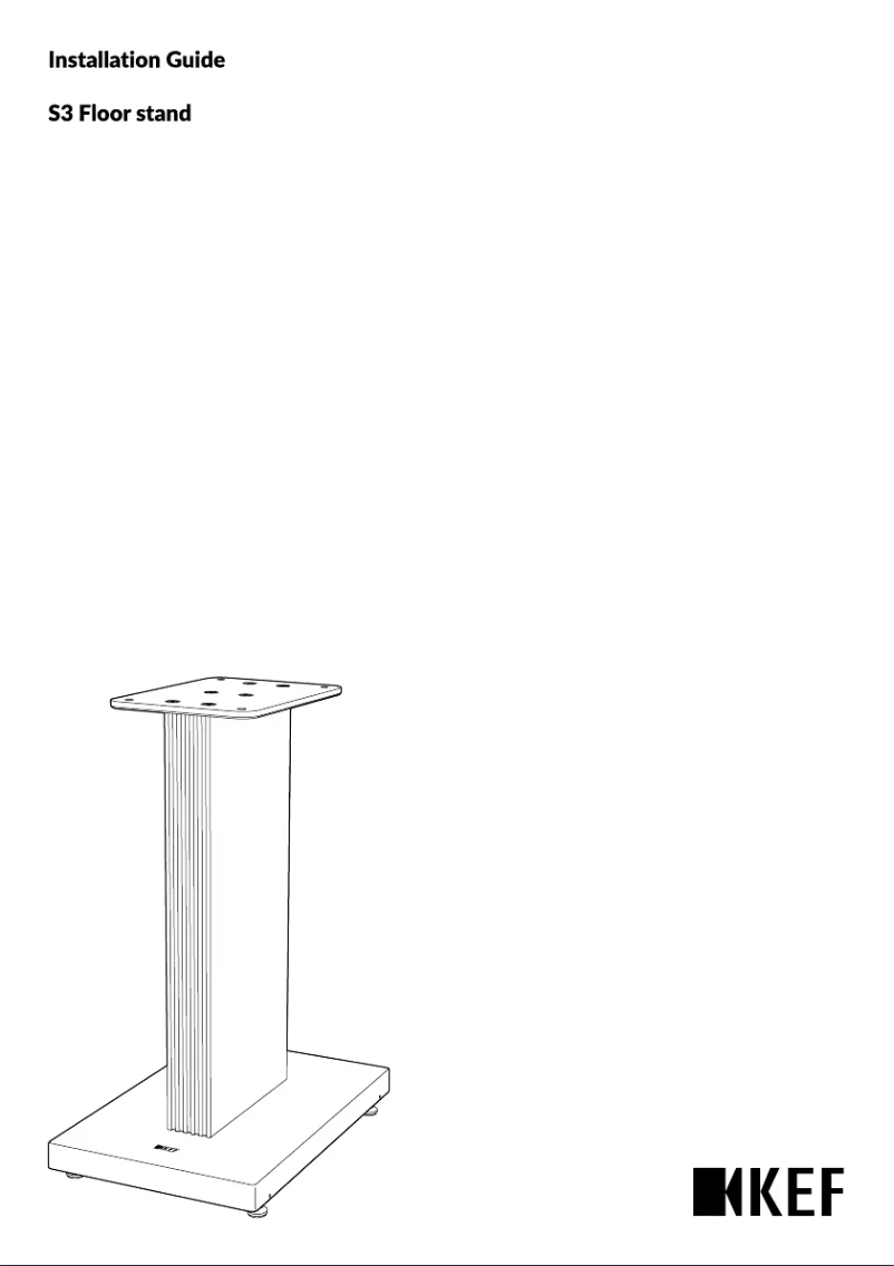 Página 1 del manual Guía de instalación KEF S3 Floor Stand