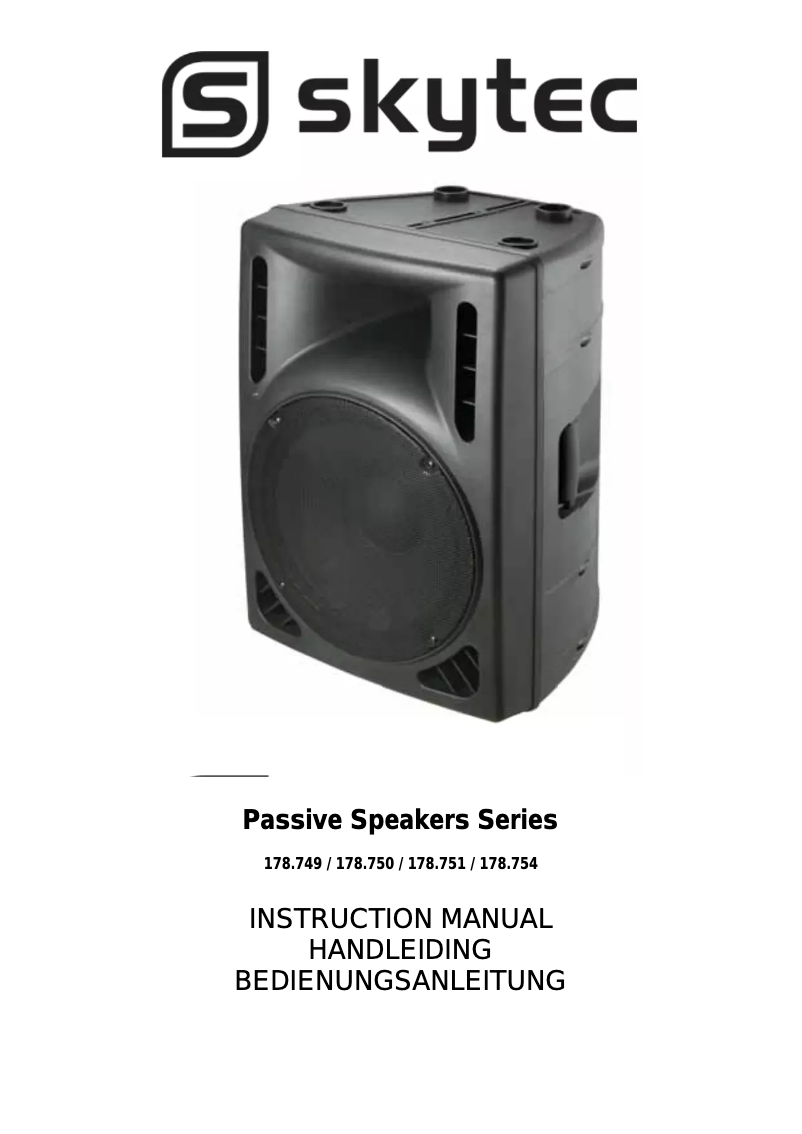 Page n°1 - Manuel utilisateur Skytec Passive Speaker 178.751
