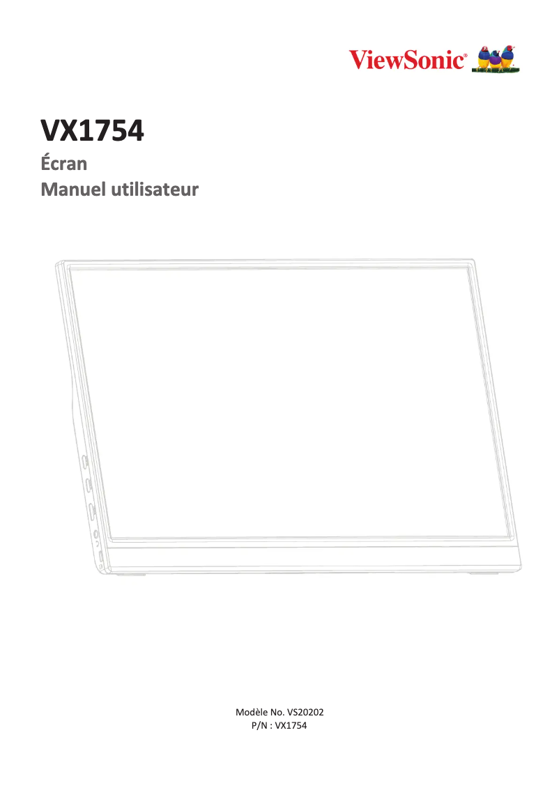 Page n°1 - Manuel utilisateur Viewsonic VX1754