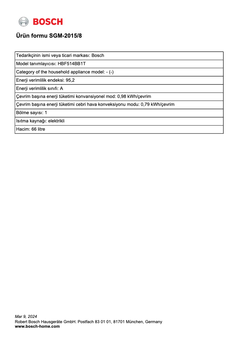 Image de la première page du manuel de l'appareil HBF514BB1T