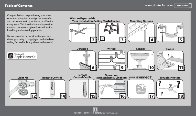 Page 1 de la notice Manuel utilisateur Hunter Signal 59224