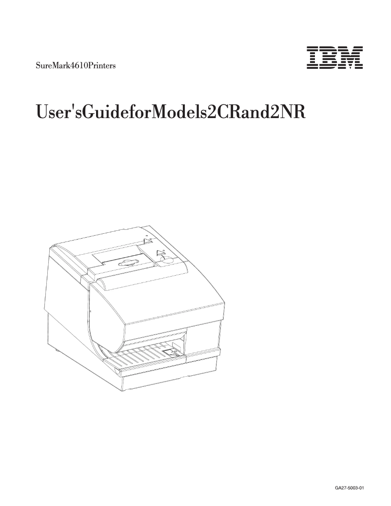 Page n°1 - Manuel utilisateur IBM SureMark 2CR
