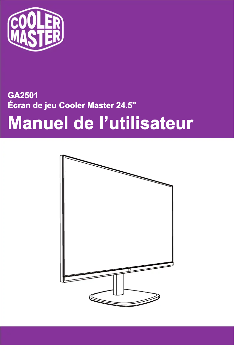 Page n°1 - Manuel utilisateur Cooler Master GA2501