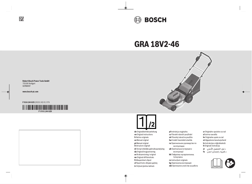 Página 1 del manual Manual de usuario Bosch GRA 18V2-46