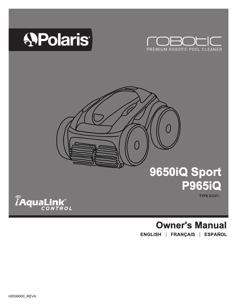 Page 1 de la notice Manuel utilisateur Polaris P965iQ
