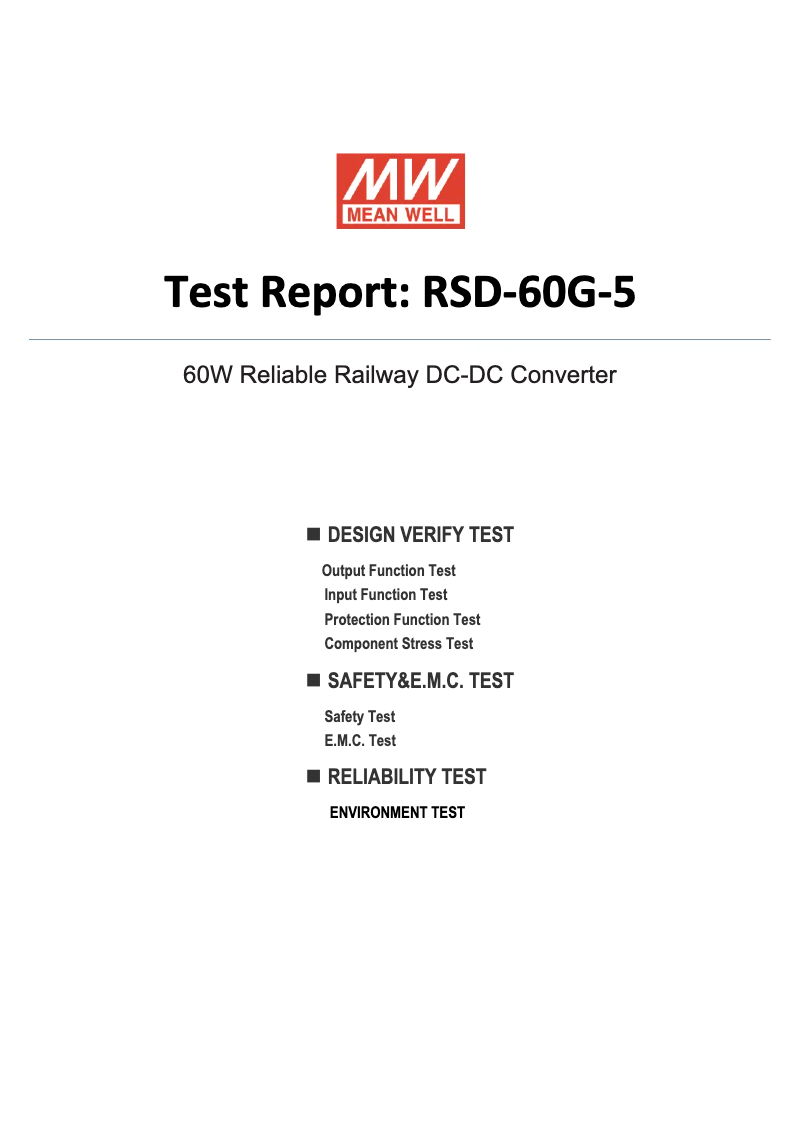 Page 1 de la notice Fiche technique Mean Well RSD-60G-5