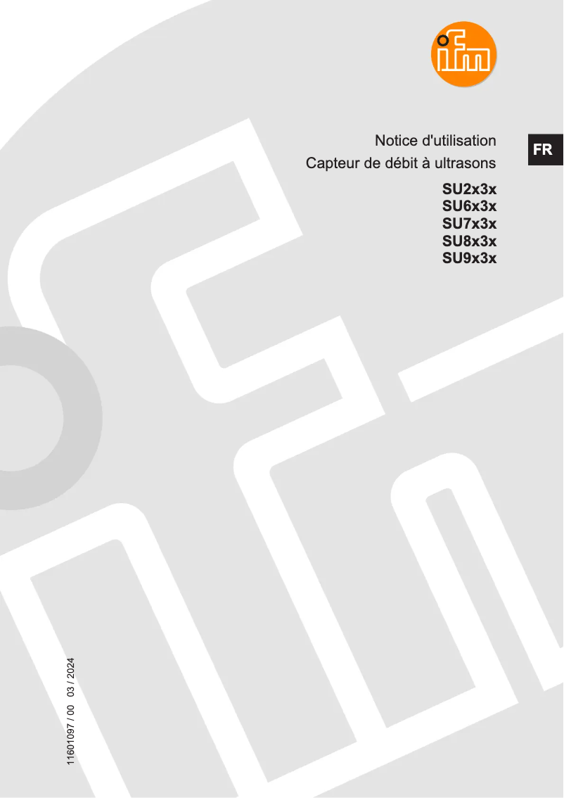 Page n°1 - Manuel utilisateur IFM SU8030