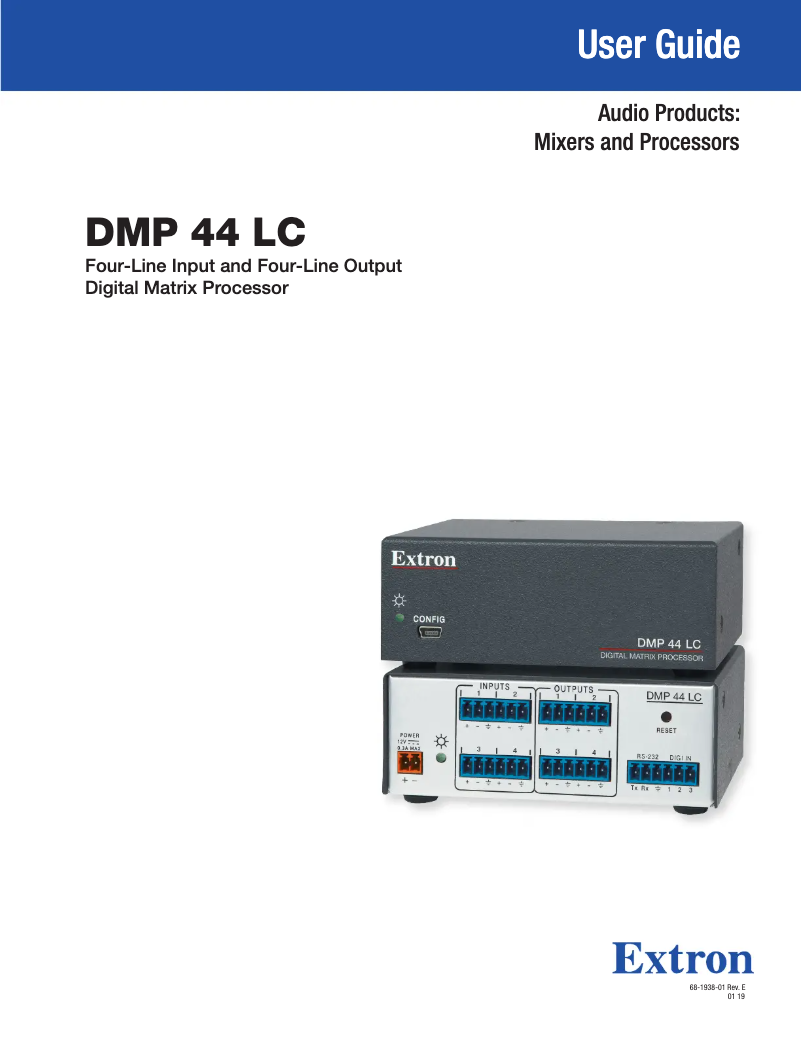 Page n°1 - Manuel utilisateur Extron DMP 44 LC