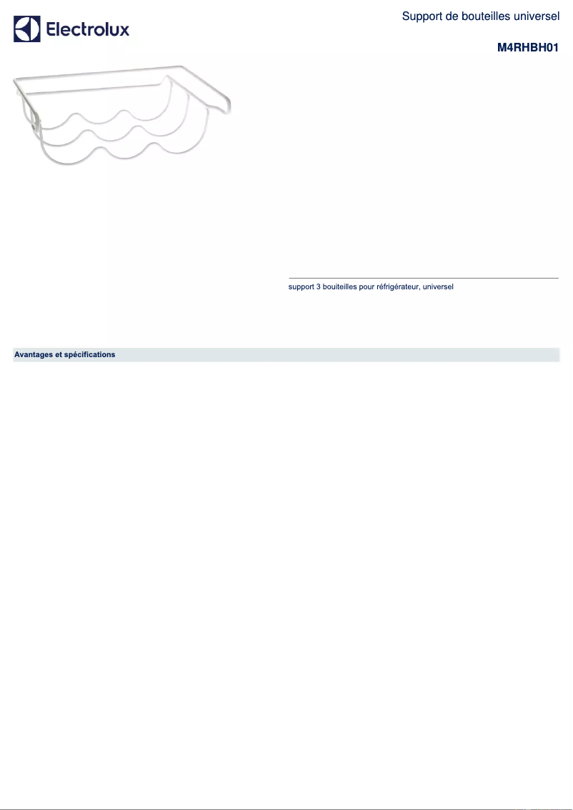 Page n°1 - Manuel utilisateur AEG M4RHBH01