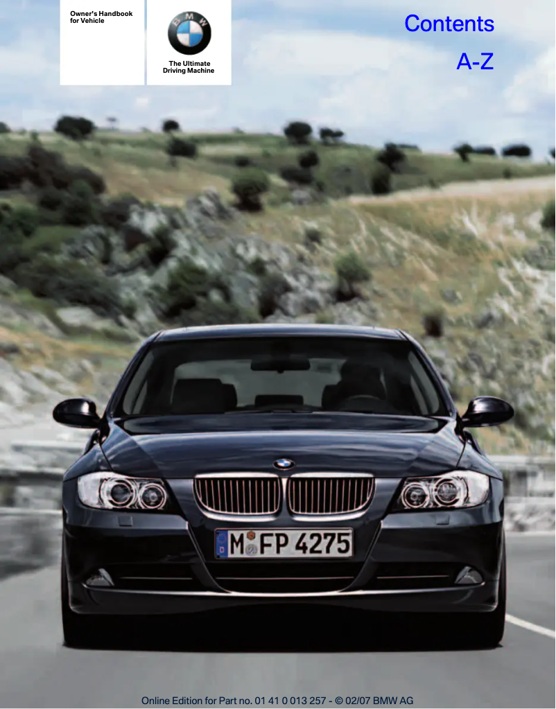 Page 1 de la notice Manuel utilisateur BMW 330i (2007)