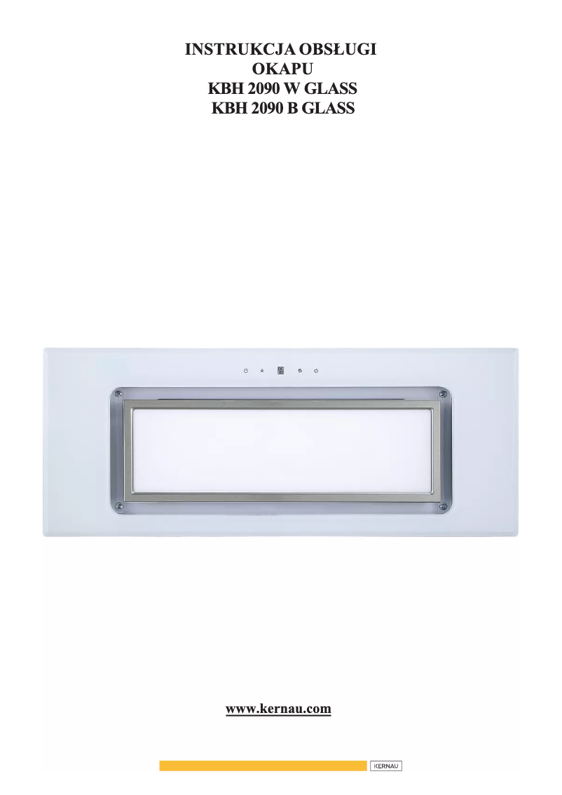 Image de la première page du manuel de l'appareil KBH 2090 W