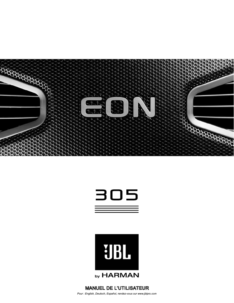Page 1 de la notice Manuel utilisateur JBL Eon 305
