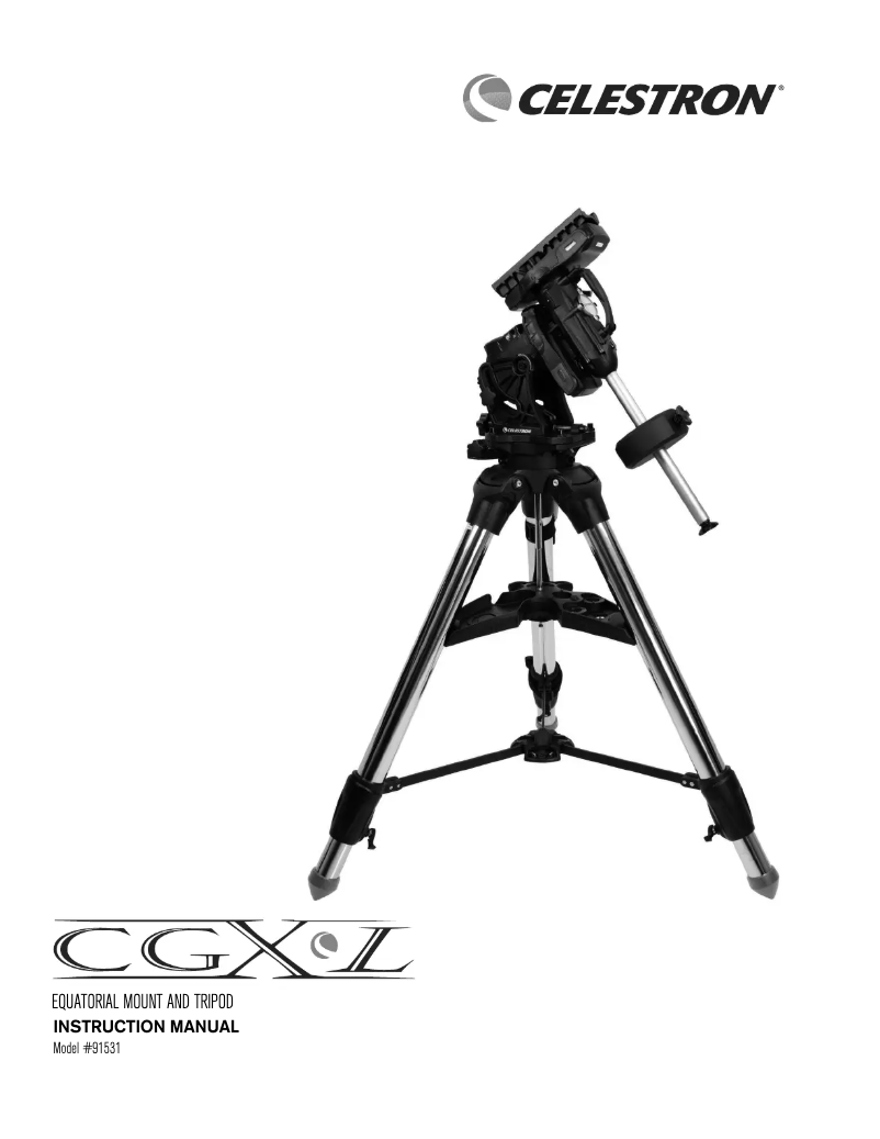 Página 1 del manual Manual de usuario Celestron CGX-L Equatorial 1100