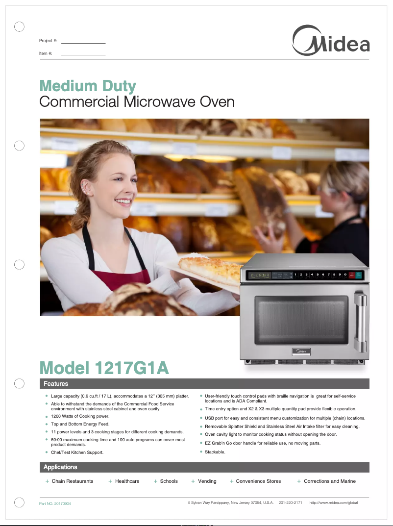 Page n°1 - Manuel utilisateur Midea 1217G1A