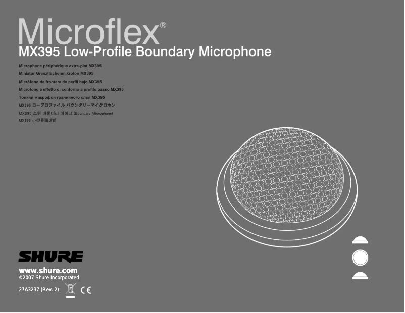 Page n°1 - Manuel utilisateur Shure Microflex MX395