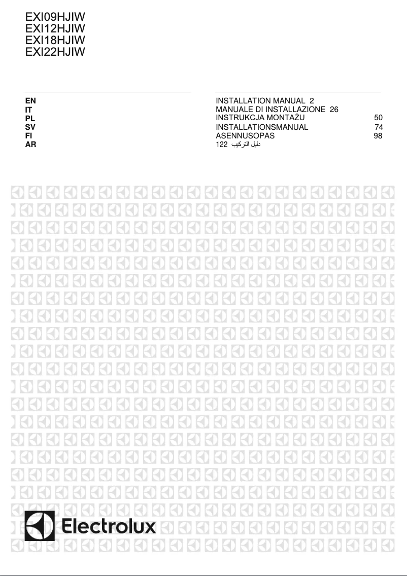 Image de la première page du manuel de l'appareil EXI12HJIWE