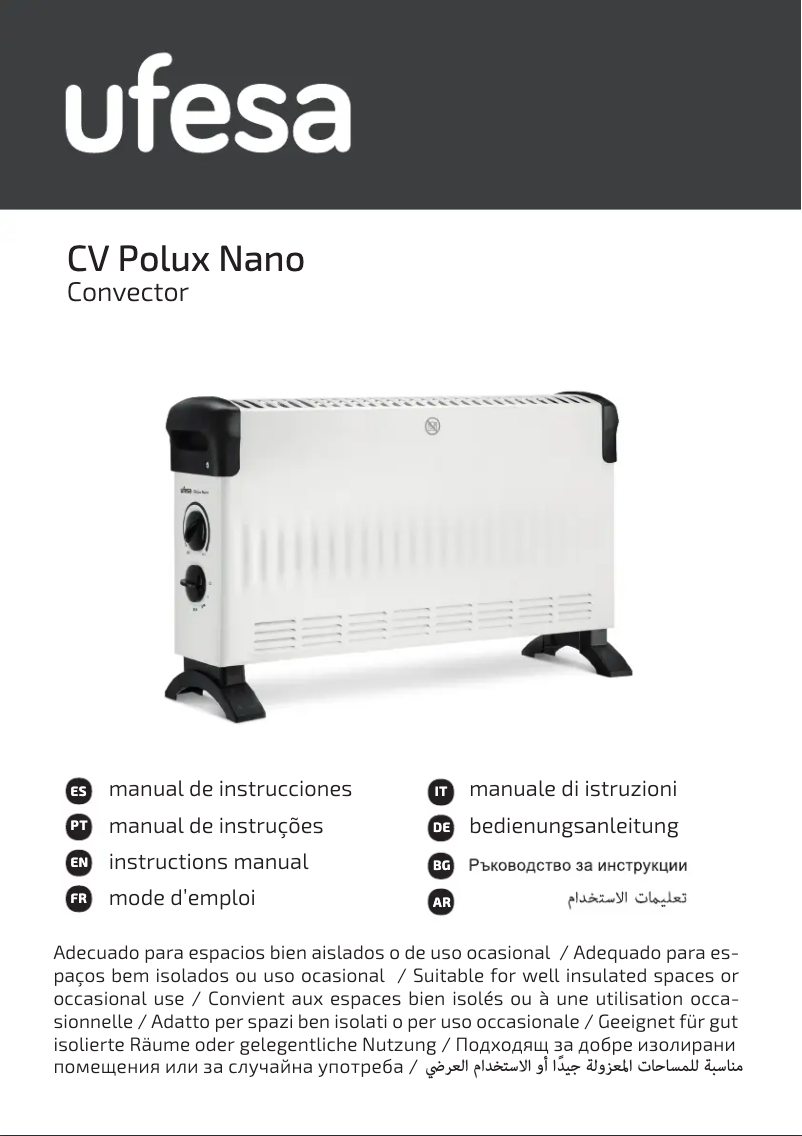 Page 1 de la notice Manuel utilisateur Ufesa Polux Nano