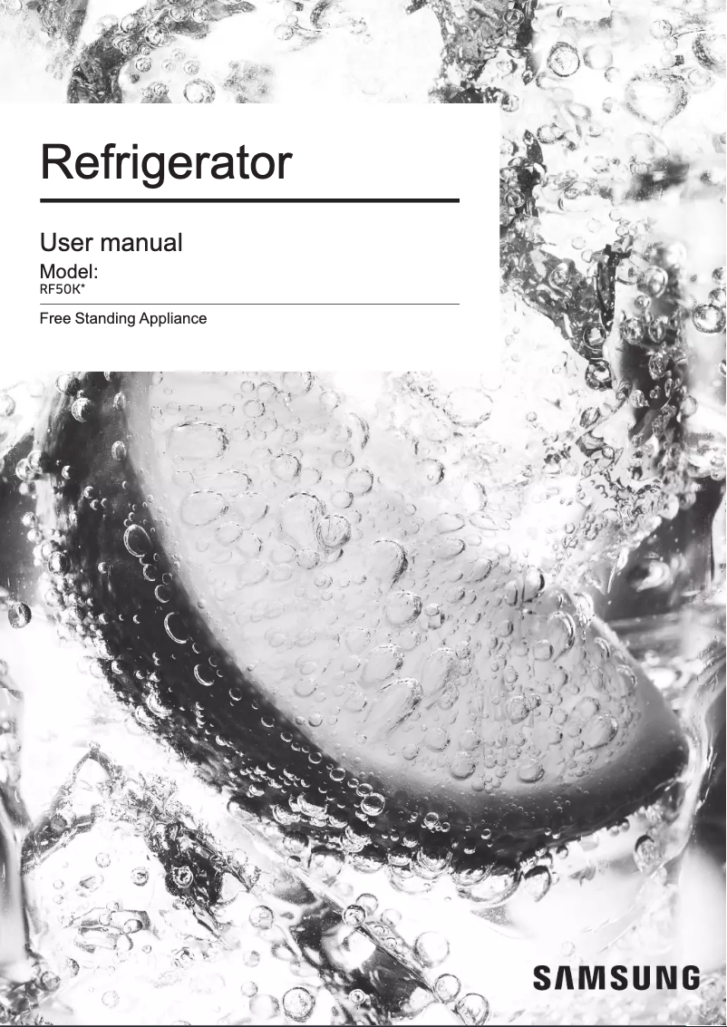Page 1 de la notice Manuel utilisateur Samsung RF50K5910B1