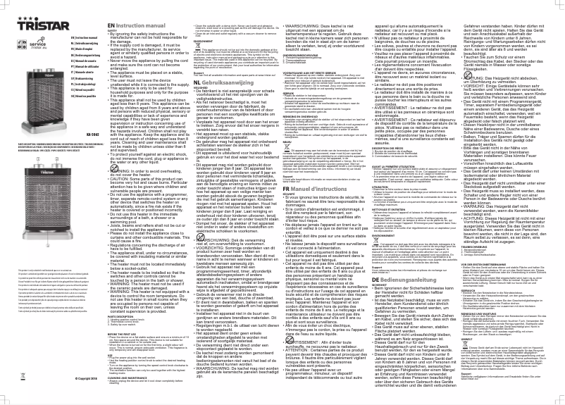 Page n°1 - Manuel utilisateur TriStar KA-5065