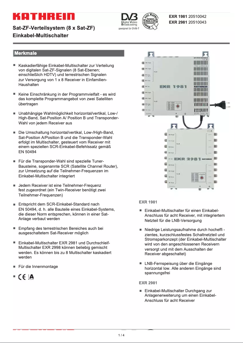 Image de la première page du manuel de l'appareil EXR 2981