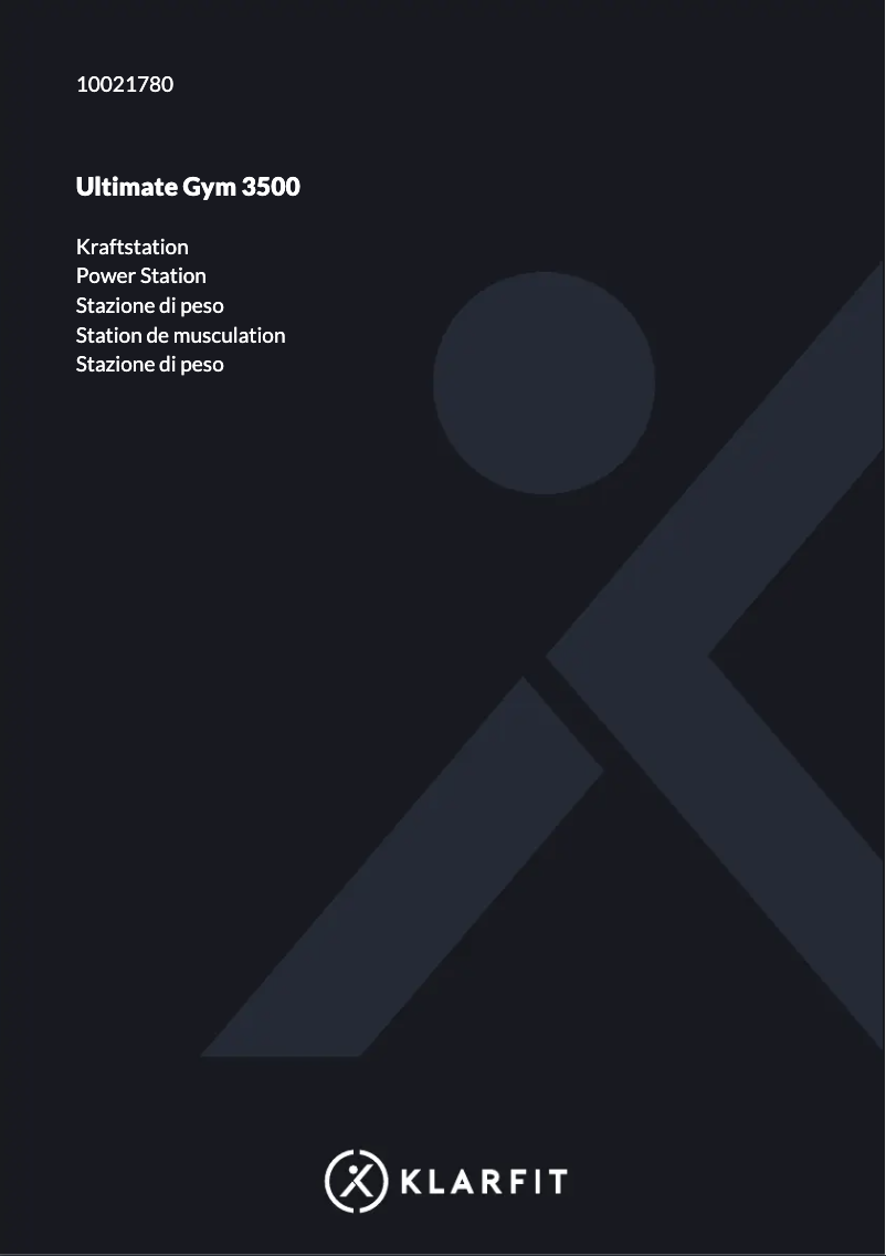 Page 1 de la notice Manuel utilisateur Klarfit Ultimate Gym 3500