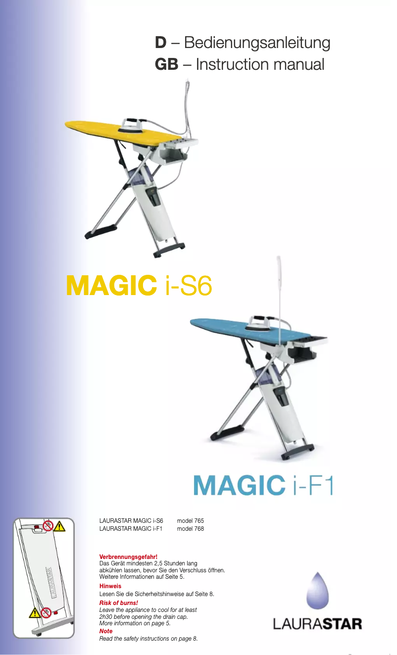 Page 1 de la notice Manuel utilisateur Laurastar MAGIC i-F1