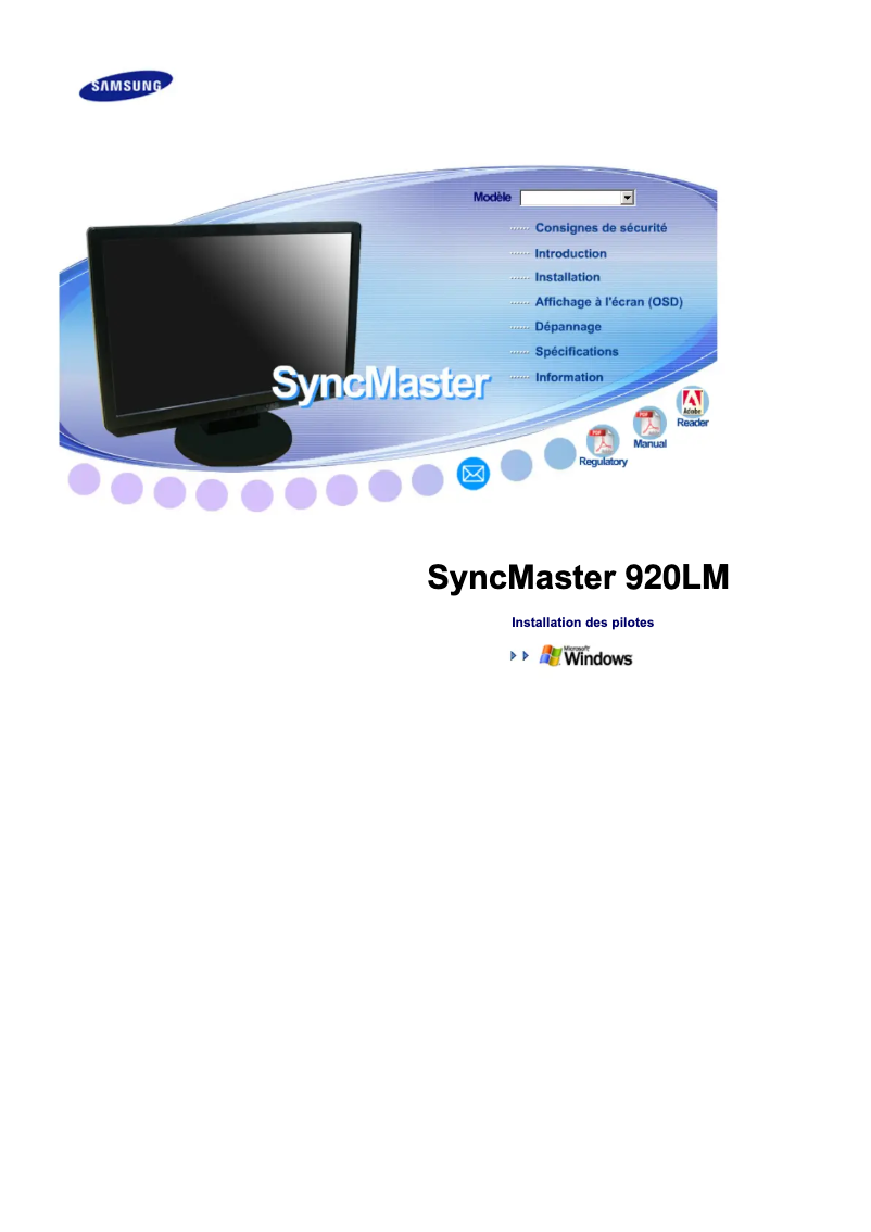 Page n°1 - Manuel utilisateur Samsung SyncMaster 920LM