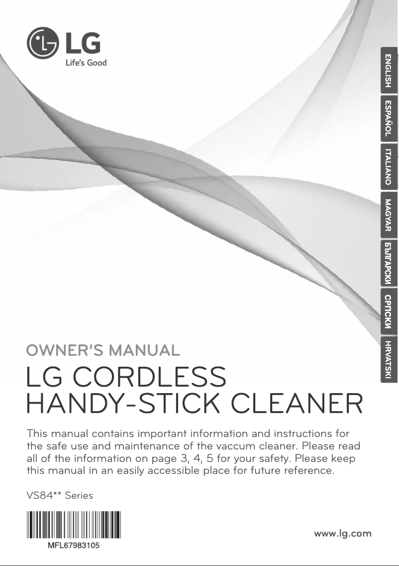 Página 1 del manual Manual de usuario LG VS8403SCW