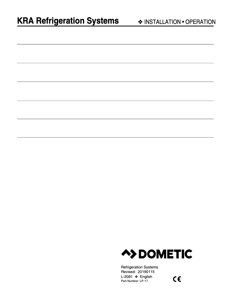 Página 1 del manual Manual de usuario Dometic KRA 450 X