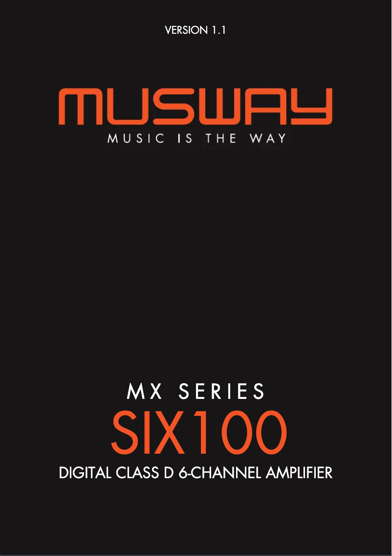 Page n°1 - Manuel utilisateur Musway SIX100