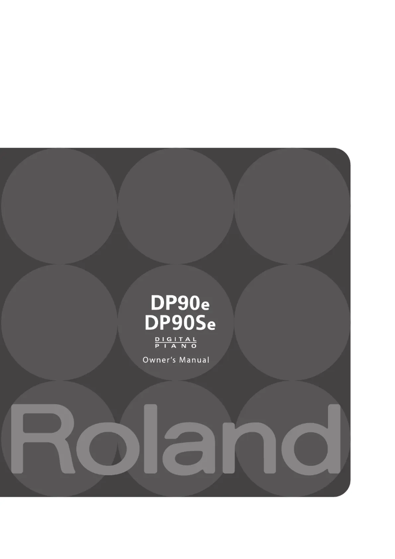 Page 1 de la notice Manuel utilisateur Roland DP90Se