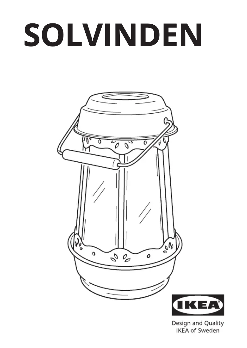 Page 1 de la notice Manuel utilisateur Ikea SOLVINDEN 505.147.14