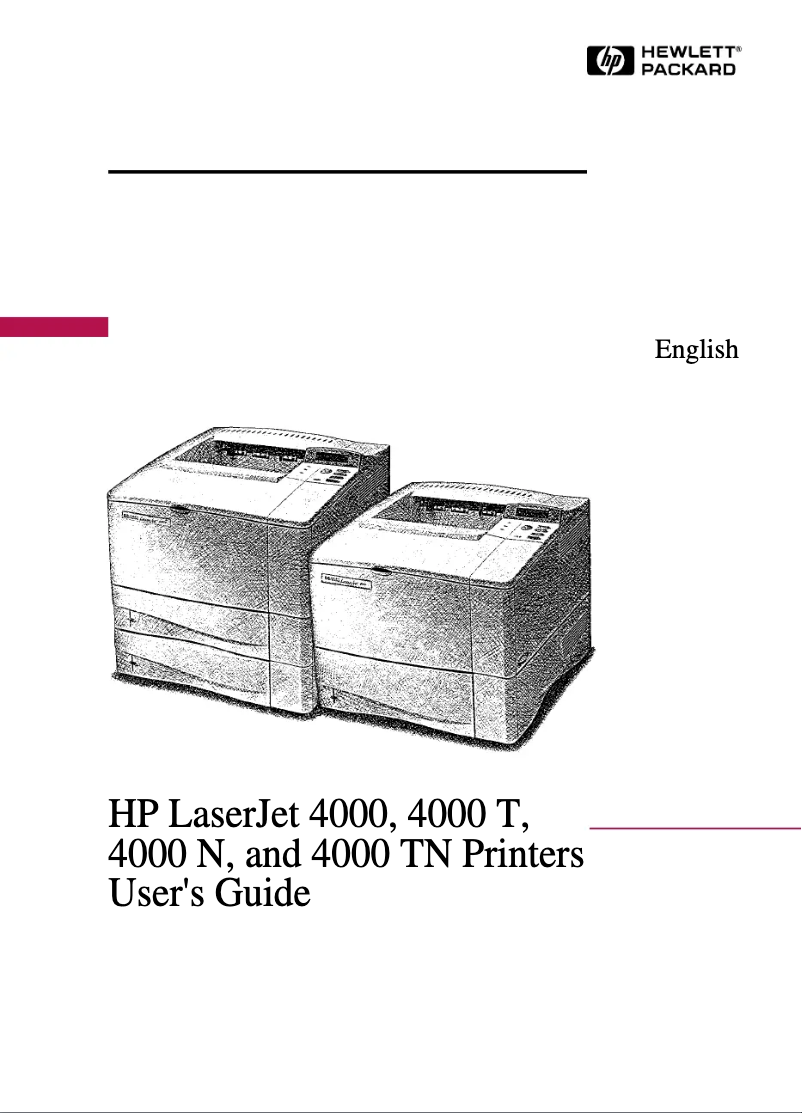 Image de la première page du manuel de l'appareil LasterJet 4000