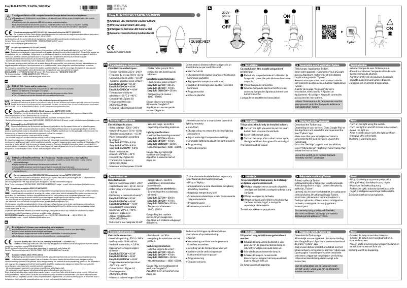 Page 1 de la notice Manuel utilisateur Delta Dore Easy Bulb E14CW