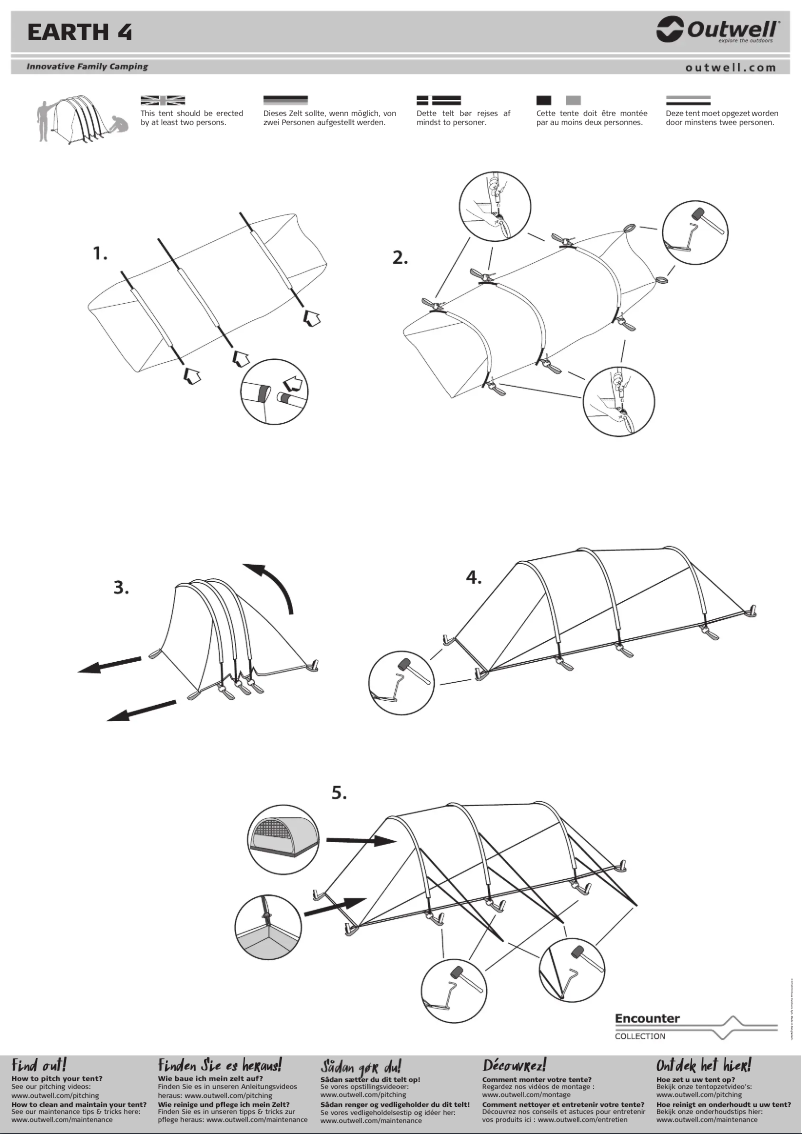 Page 1 de la notice Manuel utilisateur Outwell Earth