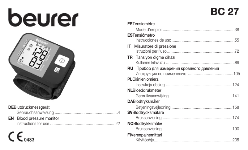 Image de la première page du manuel de l'appareil BC 27