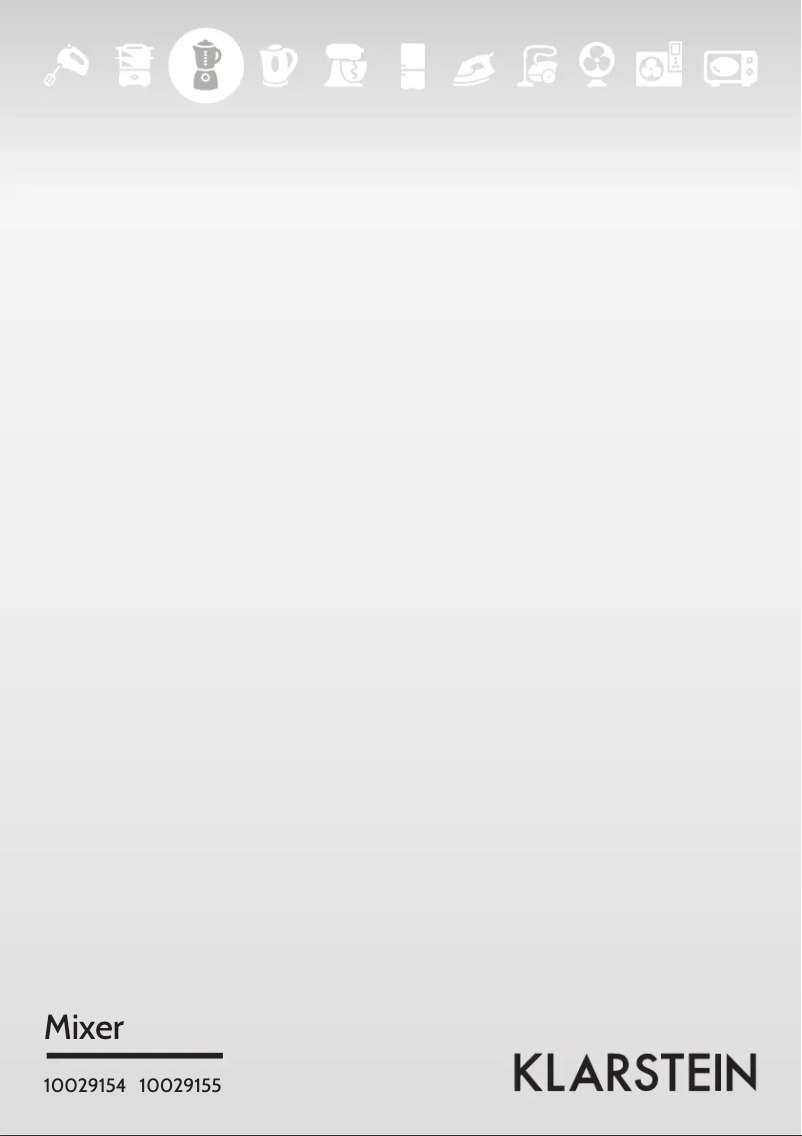 Page 1 de la notice Manuel utilisateur Klarstein 10029154