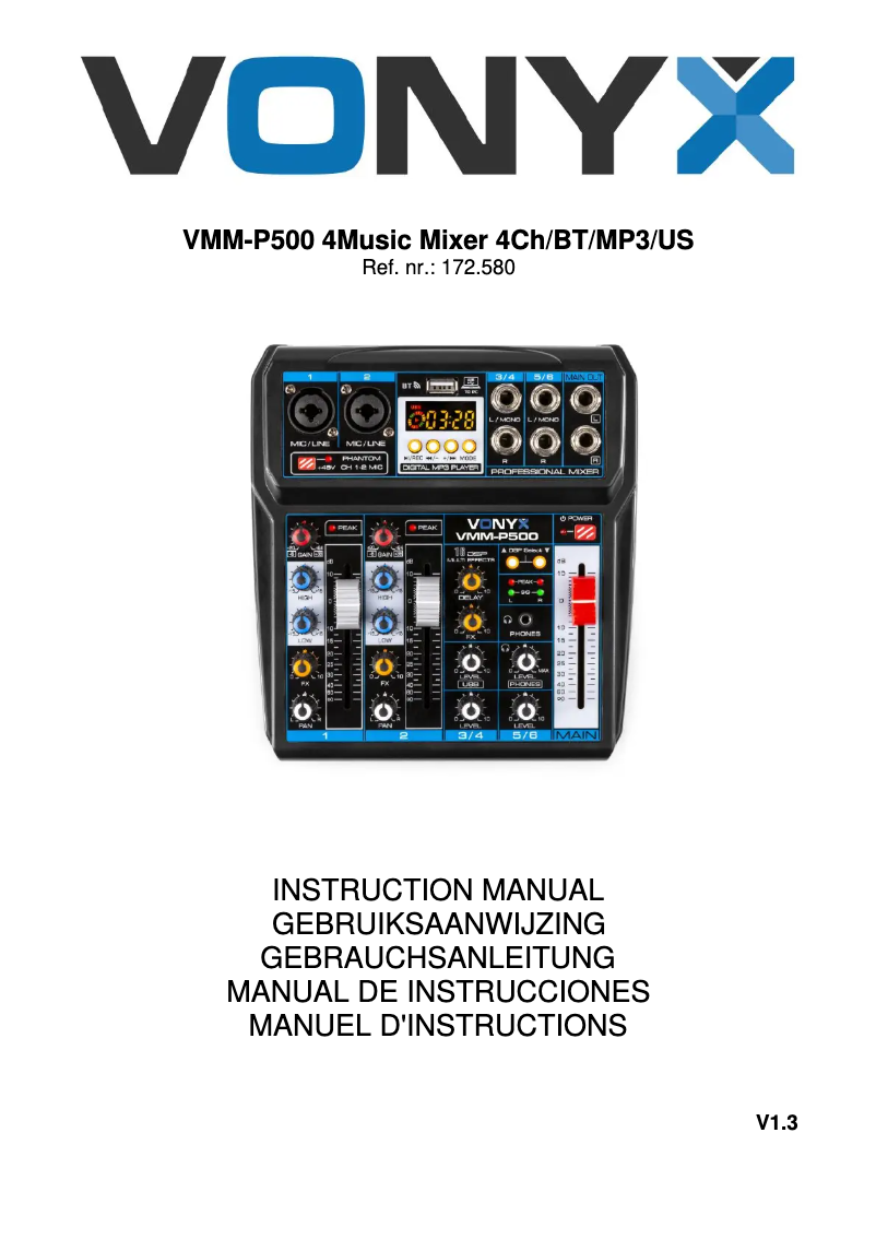 Image de la première page du manuel de l'appareil VMM-P500