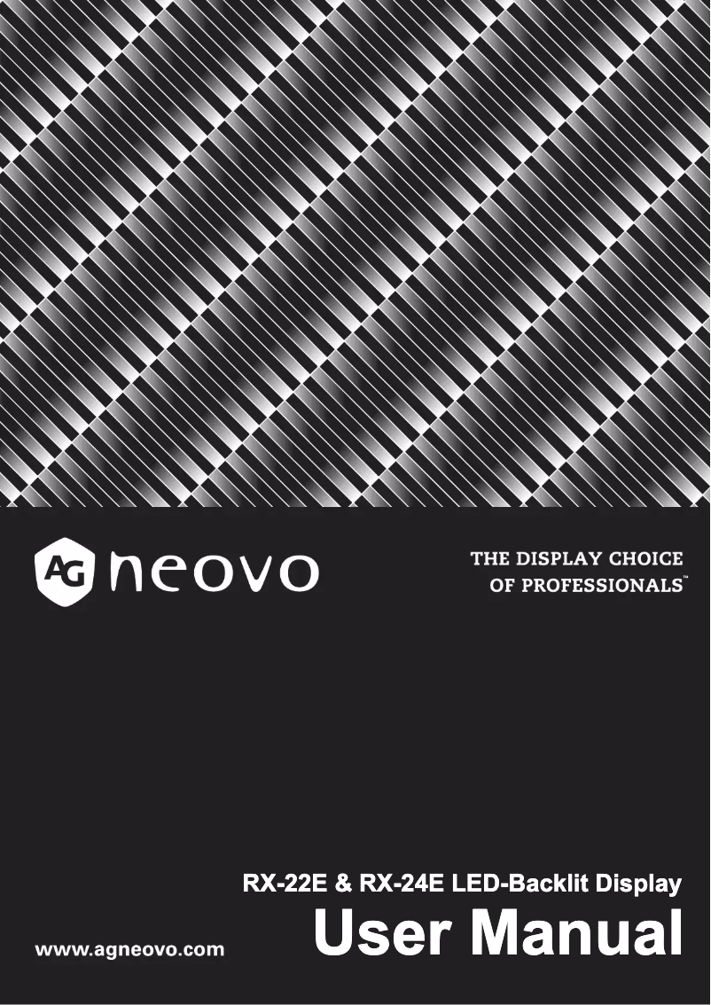 Page 1 de la notice Mode d'emploi AG Neovo RX-24E