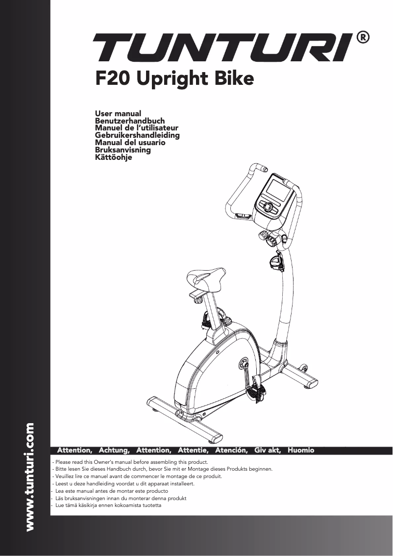 Page n°1 - Manuel utilisateur Tunturi Competence F20