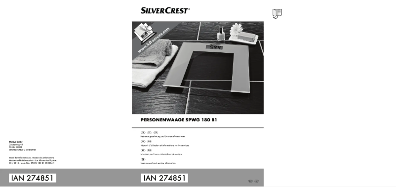 Página 1 del manual Manual de usuario SilverCrest SPWG 180 B1